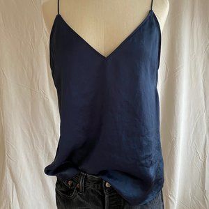 Navy sateen camisole